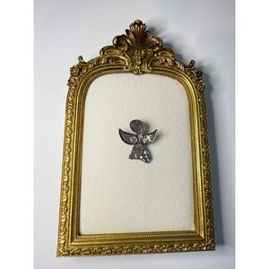 Vintage Sterling Silver "Watch Over Me" Angel Brooch Pendant Hammered 925 Pin